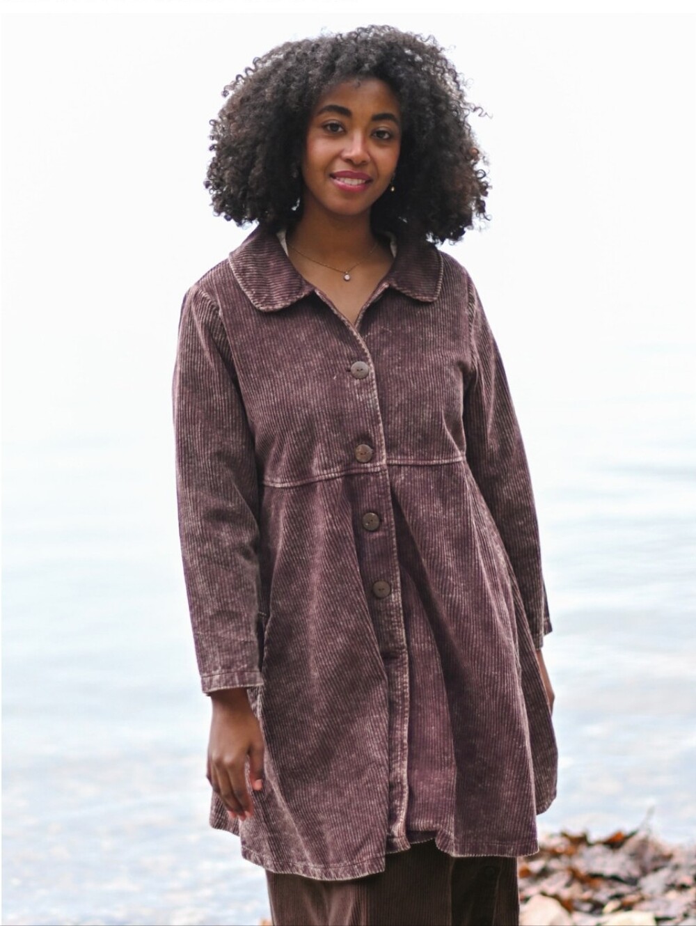 April Cornell Modern Prairie Farmers Market Corduroy Jacket In Mauve Brown